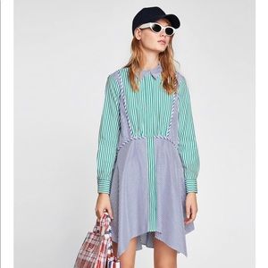 Zara contrasting striped dress, Size M